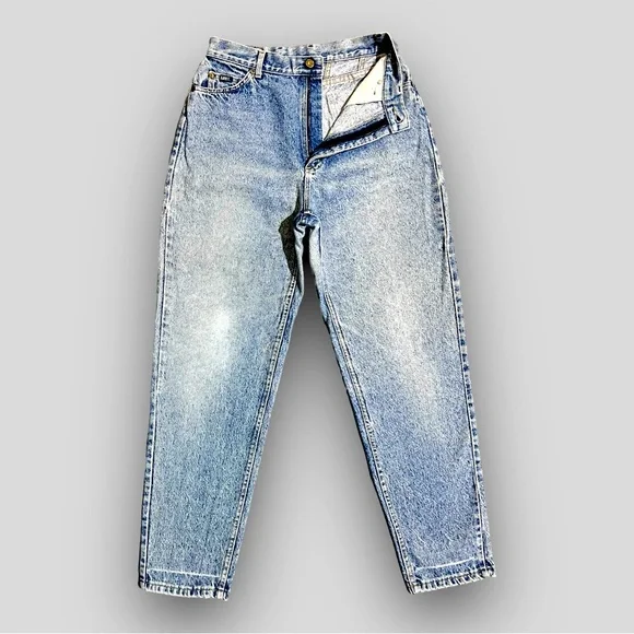 VINTAGE Lee Riders Stone Wash High Waisted Mom Jeans - Made in USA - Picture 2 of 10